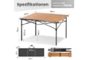 HOMECALL Campingstuhl Klapptisch-Set mit 2 Stühlen Grau Bild 3