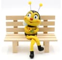 Dekohelden24 Gartenfigur Bienenpaar mit Blume 2er Set Polyresin Bild 1