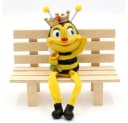 Dekohelden24 Gartenfigur Bienenpaar mit Blume 2er Set Polyresin Bild 3