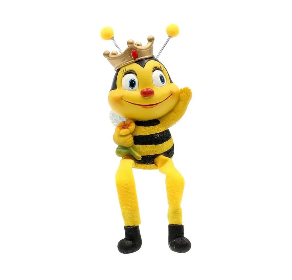 Dekohelden24 Gartenfigur Bienenpaar mit Blume 2er Set Polyresin - Bild 5