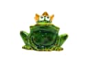 Dekohelden24 Deko-Frosch mit goldener Krone Keramik Gartenfigur Bild 2