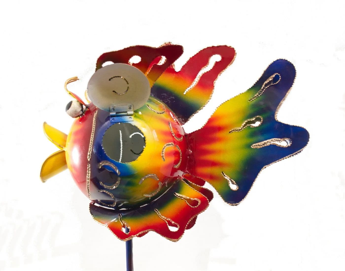 Kaufhaus le petit Gartenstecker Teelichthalter Metall Fisch Figur - Bild 3