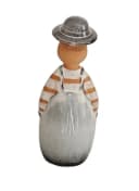 Kaufhaus le petit Dekofigur Gartenstecker Zaunhocker Mann Opa Keramik Bild 3