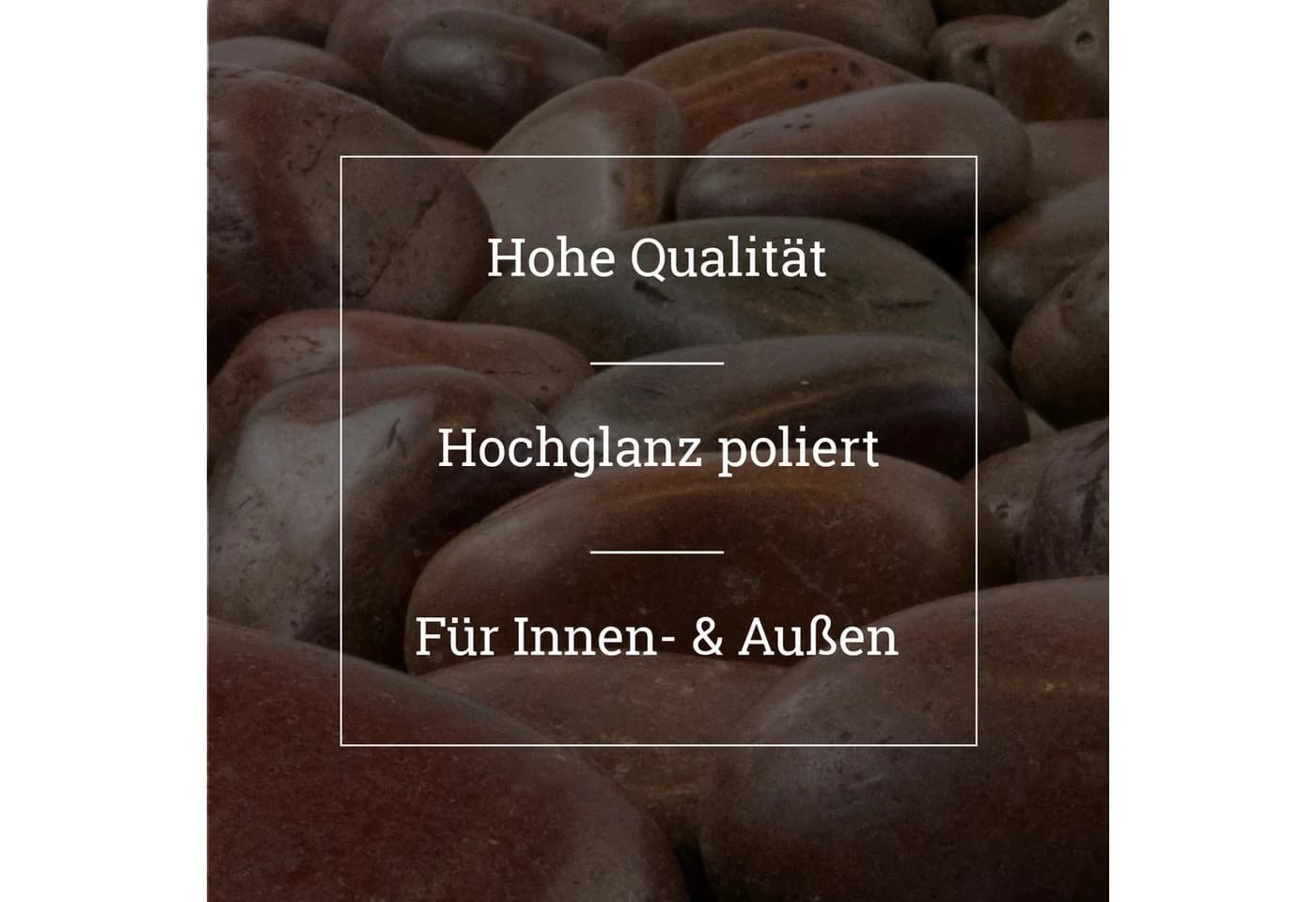 INTERGARDEN Zierkies Dekosteine rot poliert 20 kg, Kieselsteine Garten 5-8 cm - Bild 3
