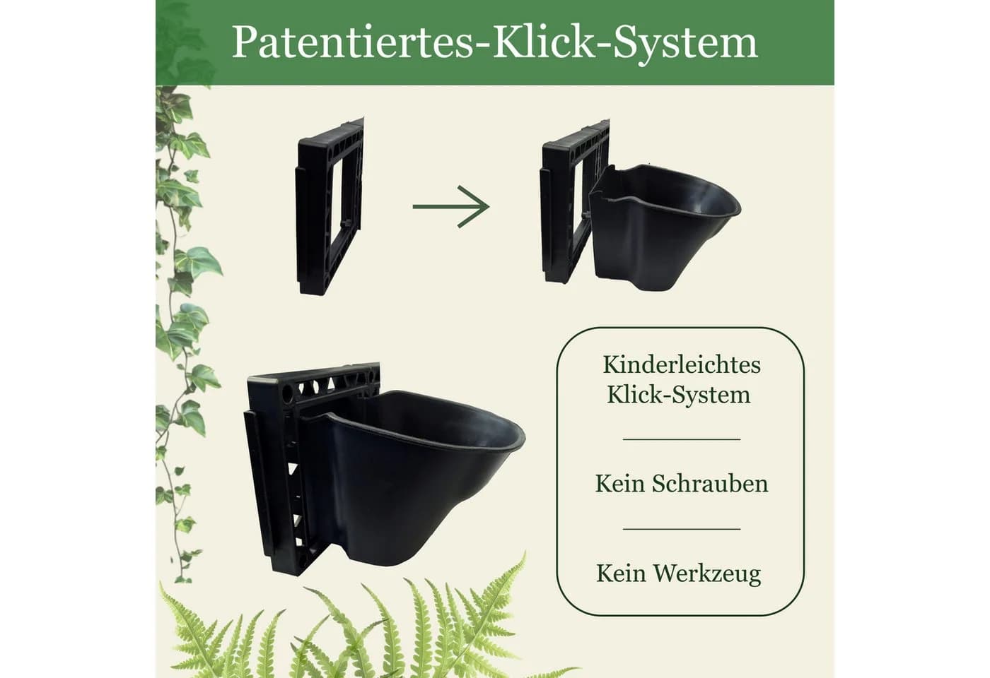 INTERGARDEN Pflanzwand 6 Pflanztöpfe Schwarz - Bild 3