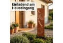 Levandeo Gartenstecker Stele Willkommen Braun Rostdeko Eisen Bild 5