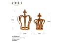 Levandeo® Gartenfigur 2er Set Krone Metall Rostdeko Antik Bild 1