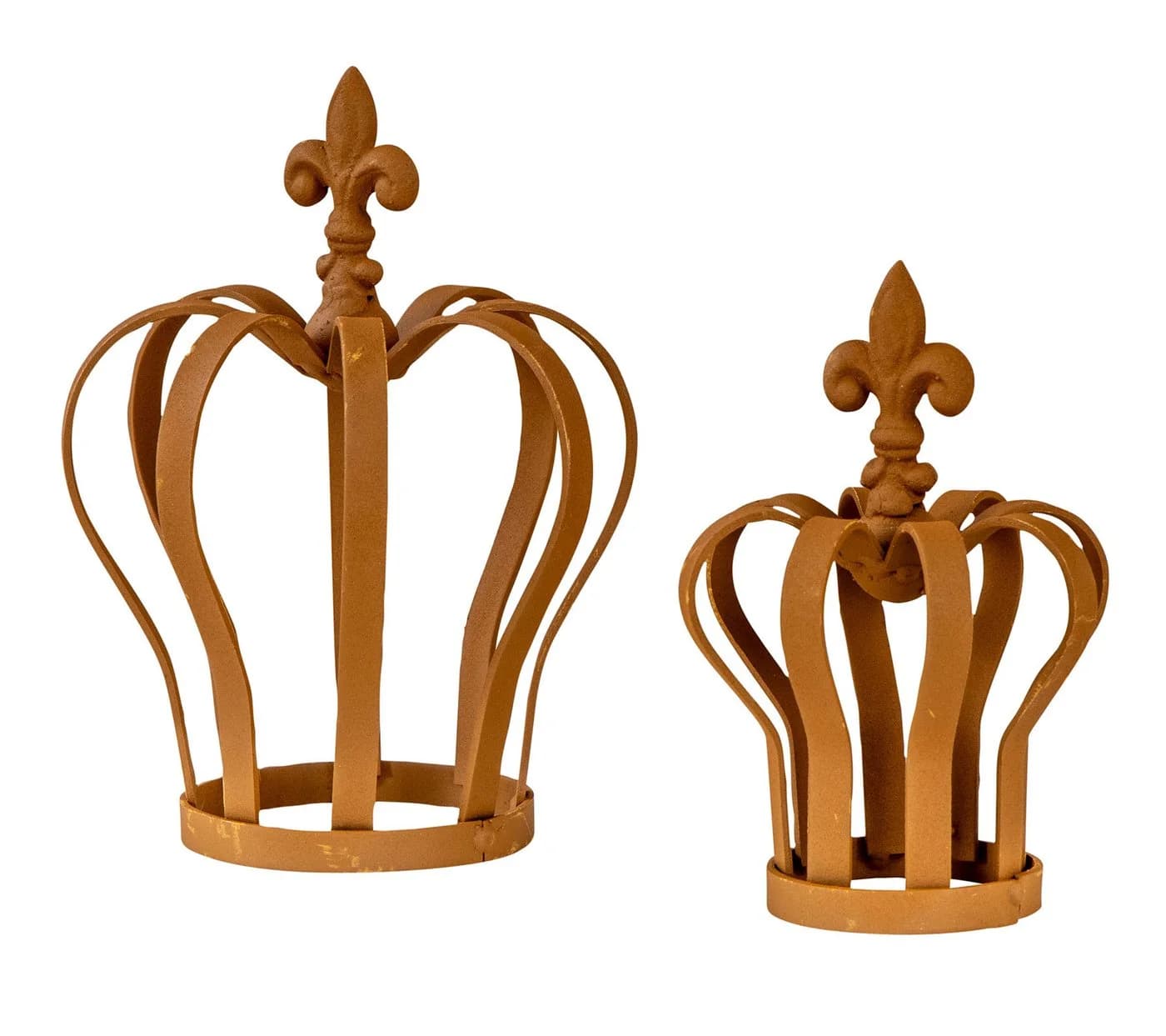 Levandeo® Gartenfigur 2er Set Krone Metall Rostdeko Antik - Bild 2