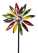 Levandeo® Deko-Windrad Gartenstecker Metall Bunt H120cm Bild 2