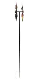 Levandeo® Deko-Windrad Gartenstecker Metall Bunt H120cm Bild 3