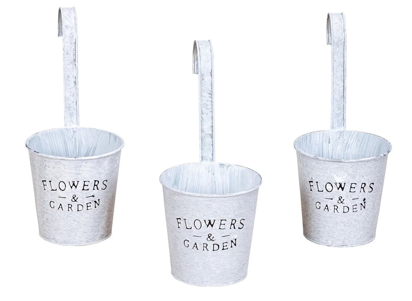 Levandeo® Kräutertopf 3er Set Hängender Blumentopf Metall - Bild 2