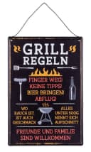 Levandeo® Metallbild Spruchtafel Grillregeln Garten Bild 2