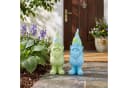 Levandeo® 2er Set Gartenzwerge Deko Figuren Kunstharz Blau Grün Bild 3