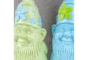 Levandeo® 2er Set Gartenzwerge Deko Figuren Kunstharz Blau Grün Bild 5