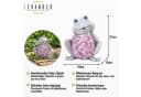Levandeo® Dekofigur Frosch Grau Rosa Blüten Kunststein Garten Bild 3