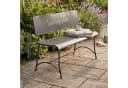 Levandeo® Gartenbank Metall Schwarz mit Schriftzug Lieblingsplatz Bild 3