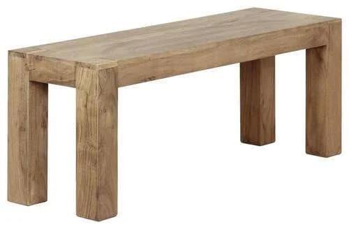 Sitzbank "Mumbai" aus Akazie - Braune Holzbank für Terrasse & Garten