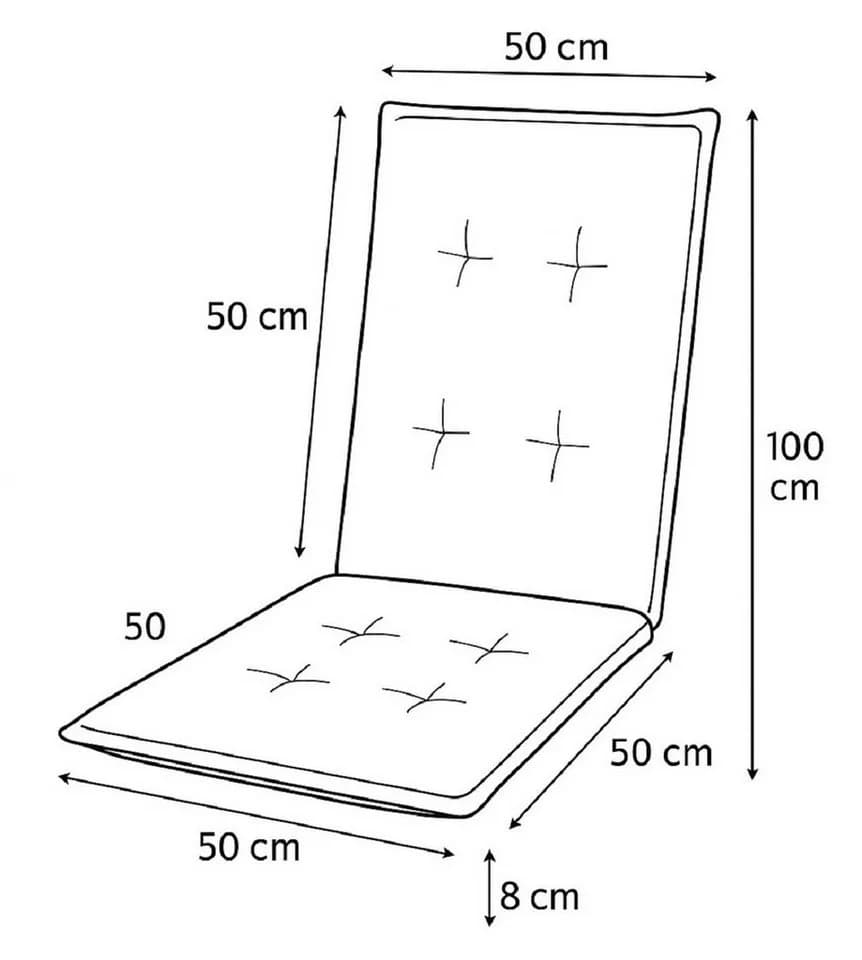 Doppler Sesselauflage 100x50x7 cm für Niedriglehner Stühle - Bild 5