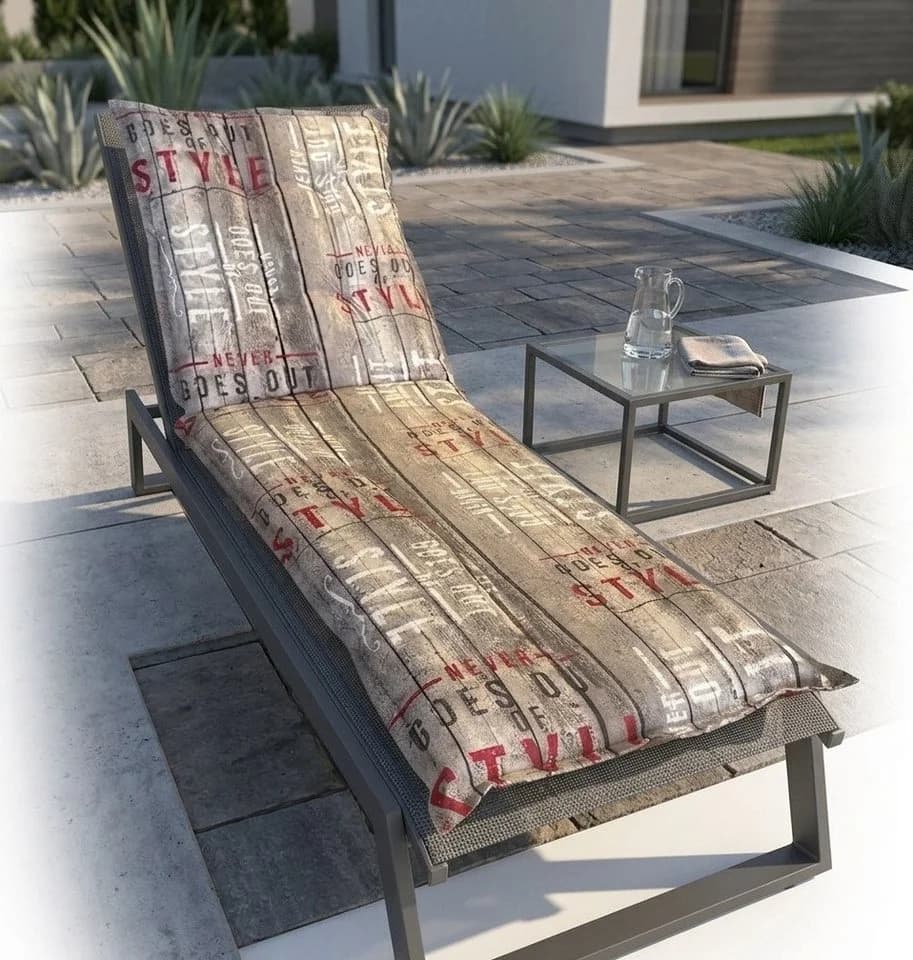 Madison Liegenauflage grau 200x60 cm mit Schaumfüllung - Bild 3