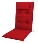 doppler® Hochlehnerauflage 8er Set rot mit abnehmbarem Kopfkissen Bild 1
