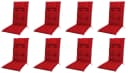 doppler® Hochlehnerauflage 8er Set rot mit abnehmbarem Kopfkissen Bild 2