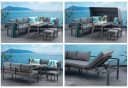 MANDALIKA Gartenlounge-Set Newport Anthrazit 4-tlg. mit Liegefunktion Bild 1