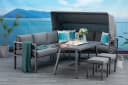 MANDALIKA Gartenlounge-Set Newport Anthrazit 4-tlg. mit Liegefunktion Bild 2