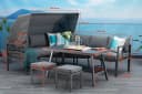 MANDALIKA Gartenlounge-Set Newport Anthrazit 4-tlg. mit Liegefunktion Bild 3