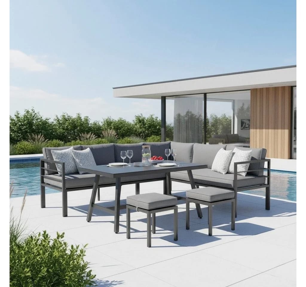 Gardissimo Gartenlounge-Set Lima Lounge 4-tlg. Alu Grau - Bild 2