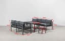 Gardissimo Gartenlounge-Set Lima Lounge 4-tlg. Alu Grau Bild 5