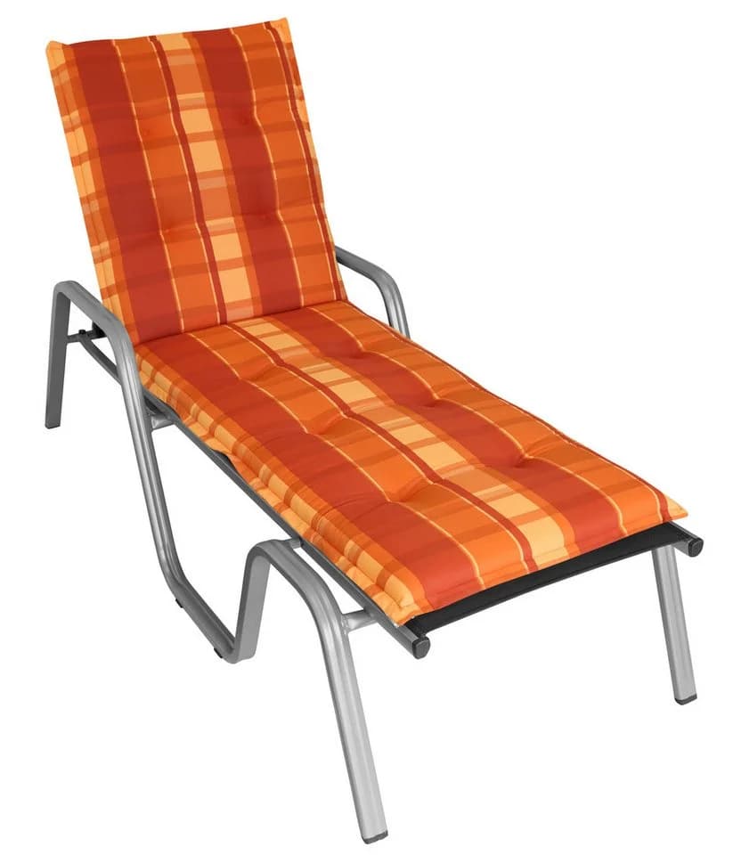 Gardissimo Liegenauflage 2406 190x60 cm Terracotta Kariert