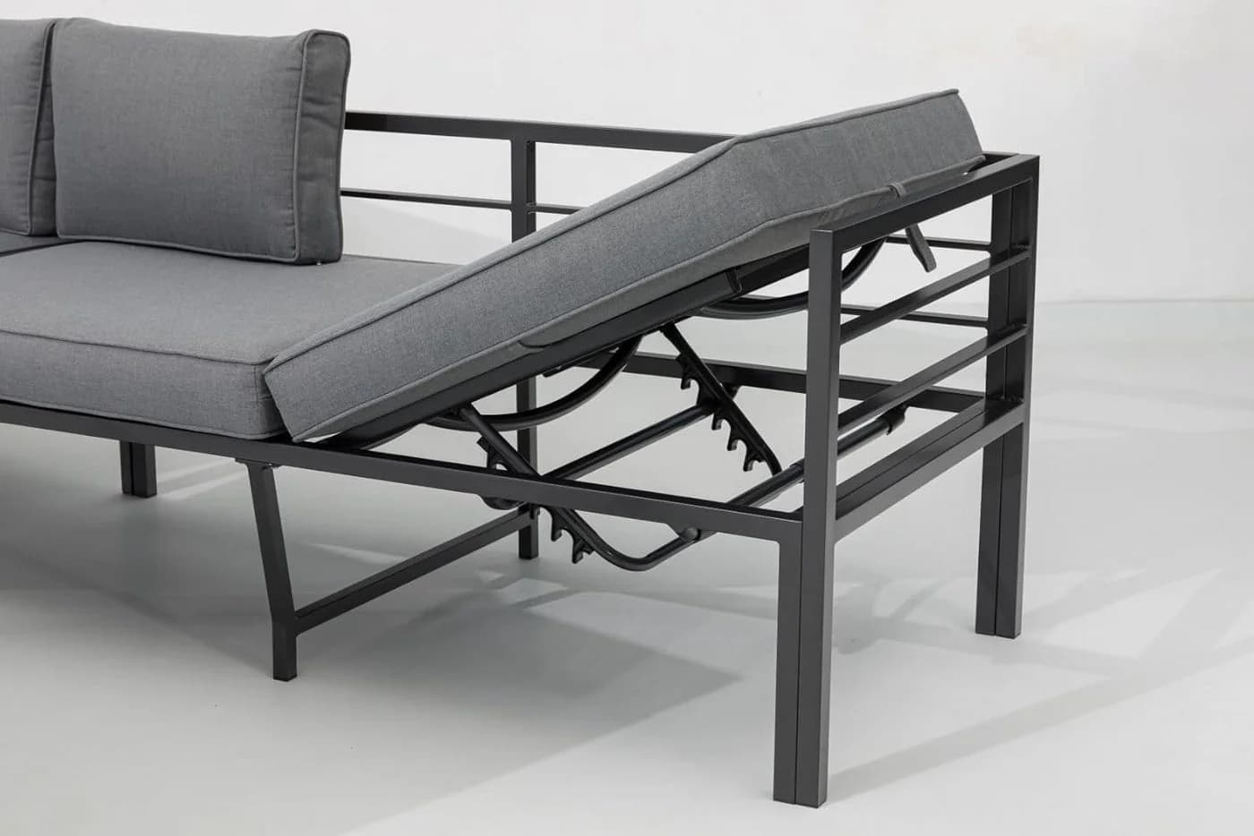 Gardissimo Gartenlounge-Set Larino 4-tlg. Alu Ecklounge mit ausziehbarem Tisch - Bild 3