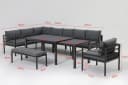 Gardissimo Gartenlounge-Set Larino 4-tlg. Alu Ecklounge mit ausziehbarem Tisch Bild 4