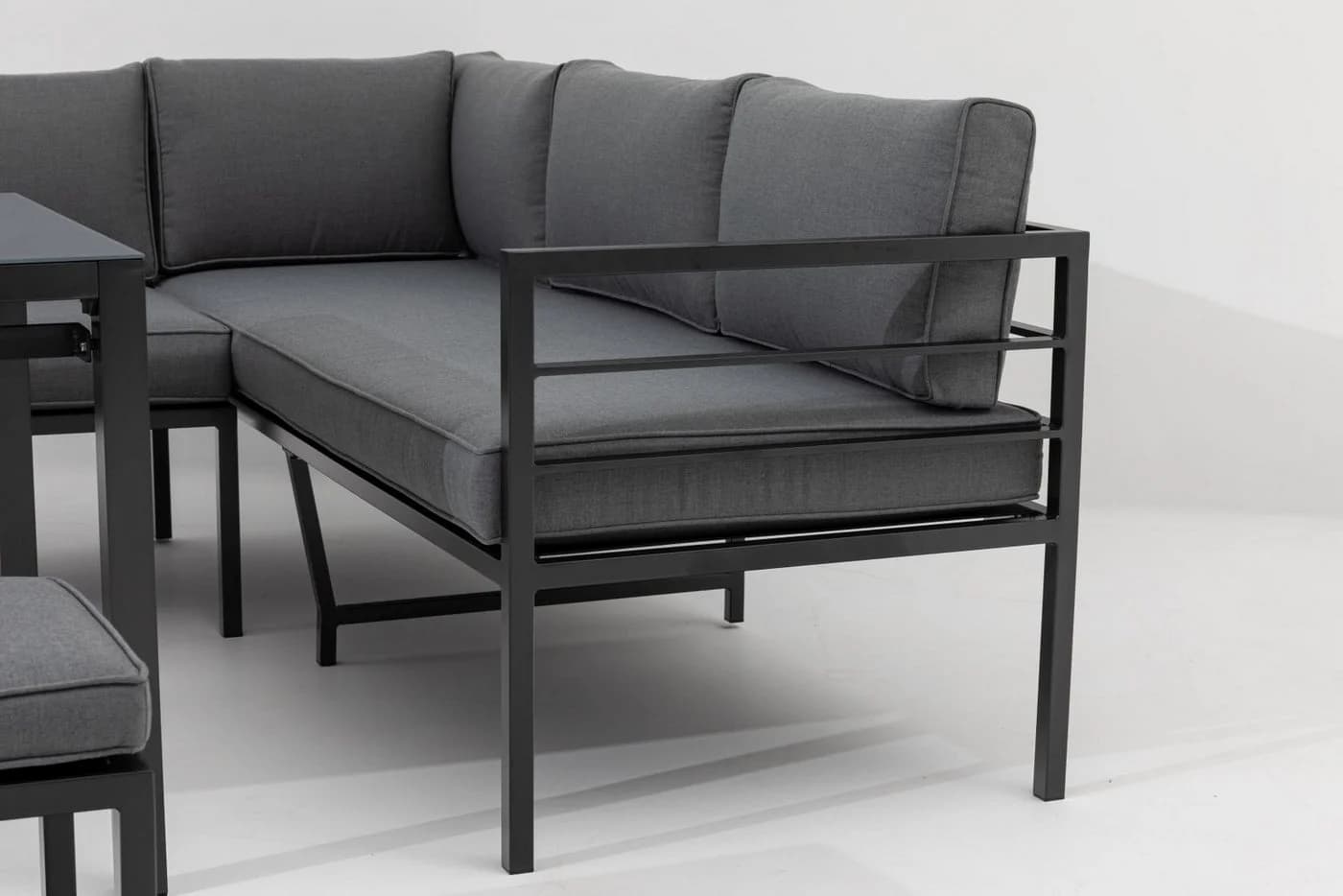 Gardissimo Gartenlounge-Set Larino 4-tlg. Alu Ecklounge mit ausziehbarem Tisch - Bild 5