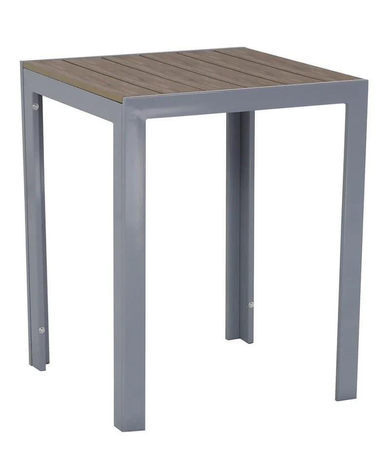 Gardissimo Alma Balkontisch 60x60 cm Aluminium Nonwood Braun Silber - Bild 2