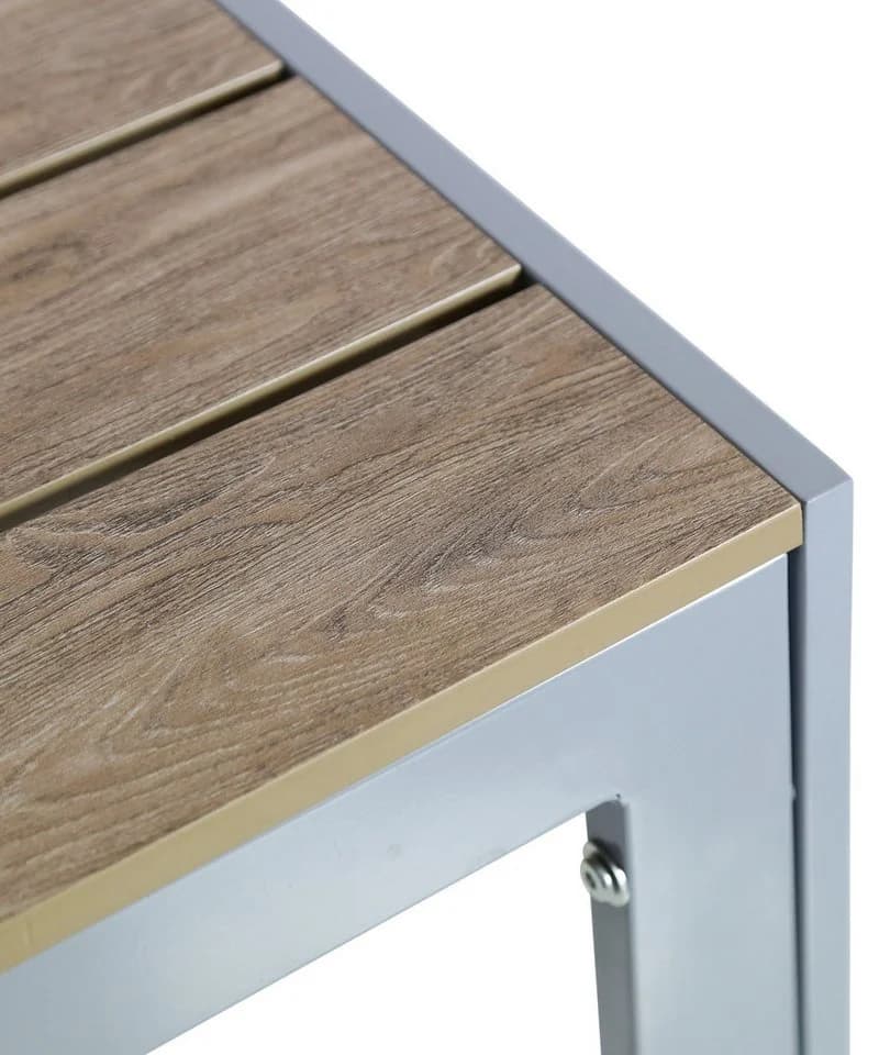Gardissimo Alma Balkontisch 60x60 cm Aluminium Nonwood Braun Silber - Bild 3
