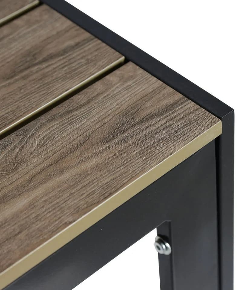 Gardissimo Gartentisch Alma Anthrazit Aluminium Holz-Look