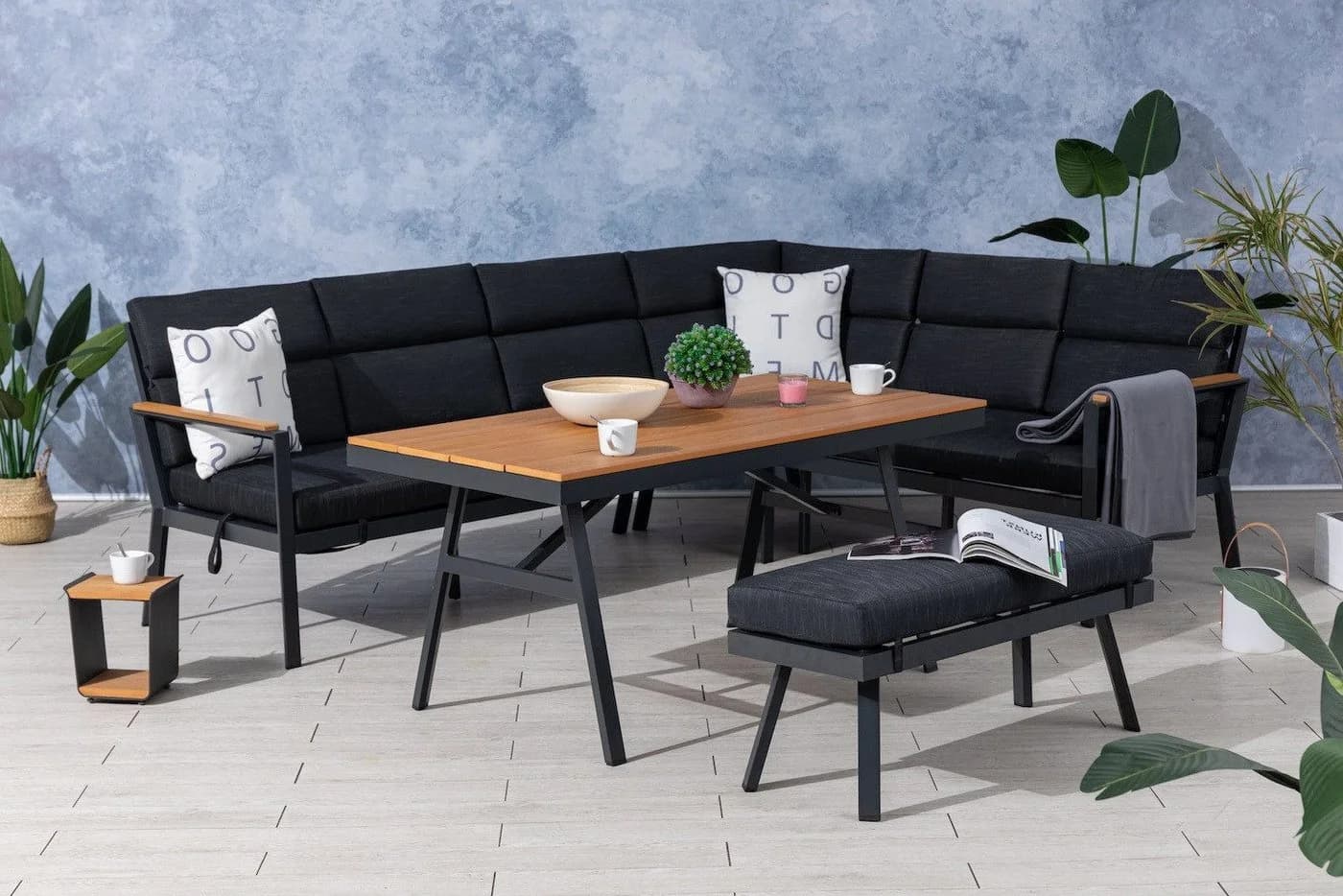 Gardissimo Gartenlounge-Set Nara rechts 3-tlg. Alu Ecklounge Esstisch Bank - Bild 3