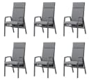 Gardissimo Vigo Gartenstuhl 6er Set Anthrazit Aluminium Stapelbar Bild 2