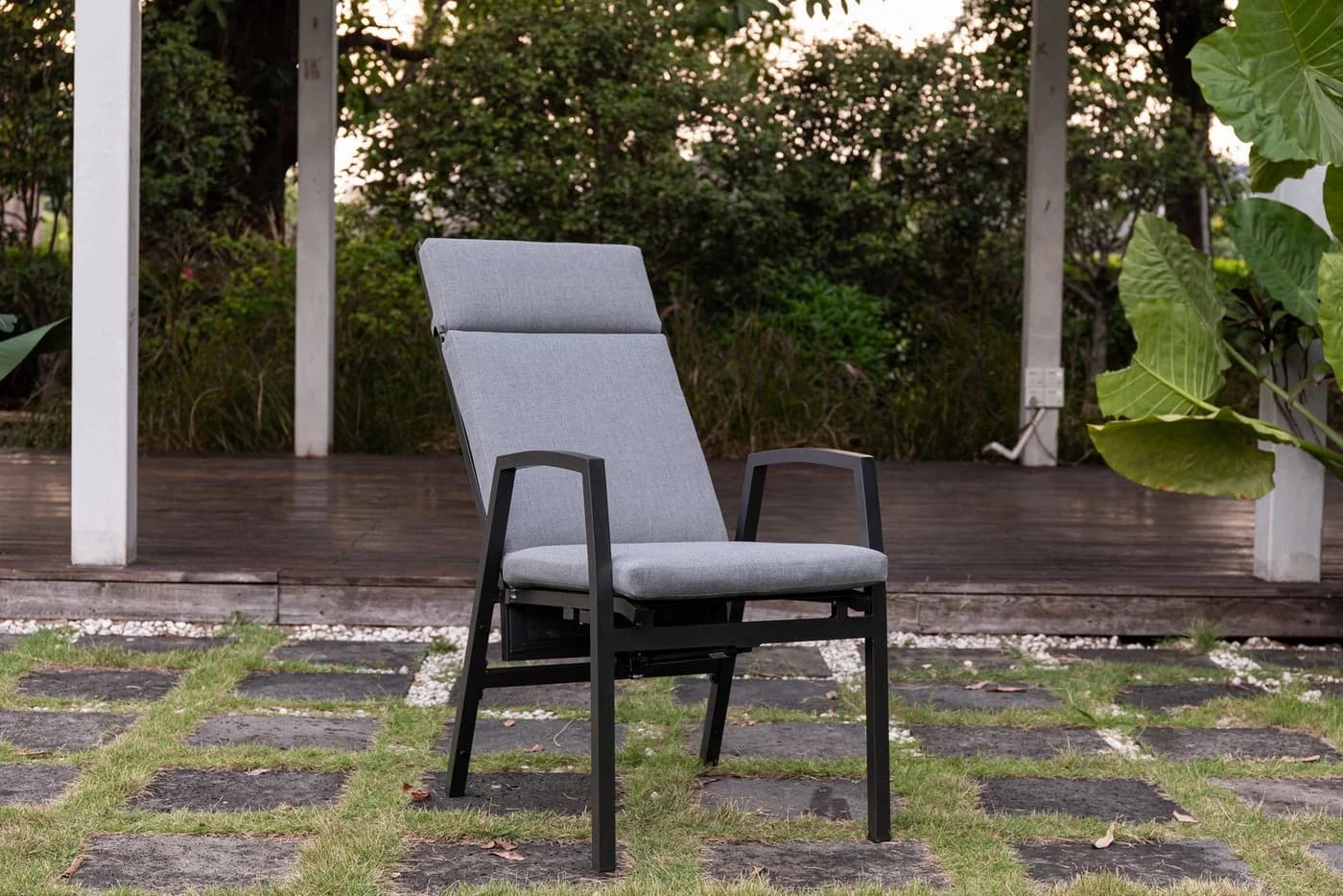 Gardissimo Vigo Gartenstuhl 6er Set Anthrazit Aluminium Stapelbar - Bild 3