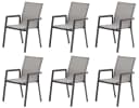 Gardissimo Gartenstuhl 6er Set Catania Stapelstuhl Aluminium Anthrazit Bild 2