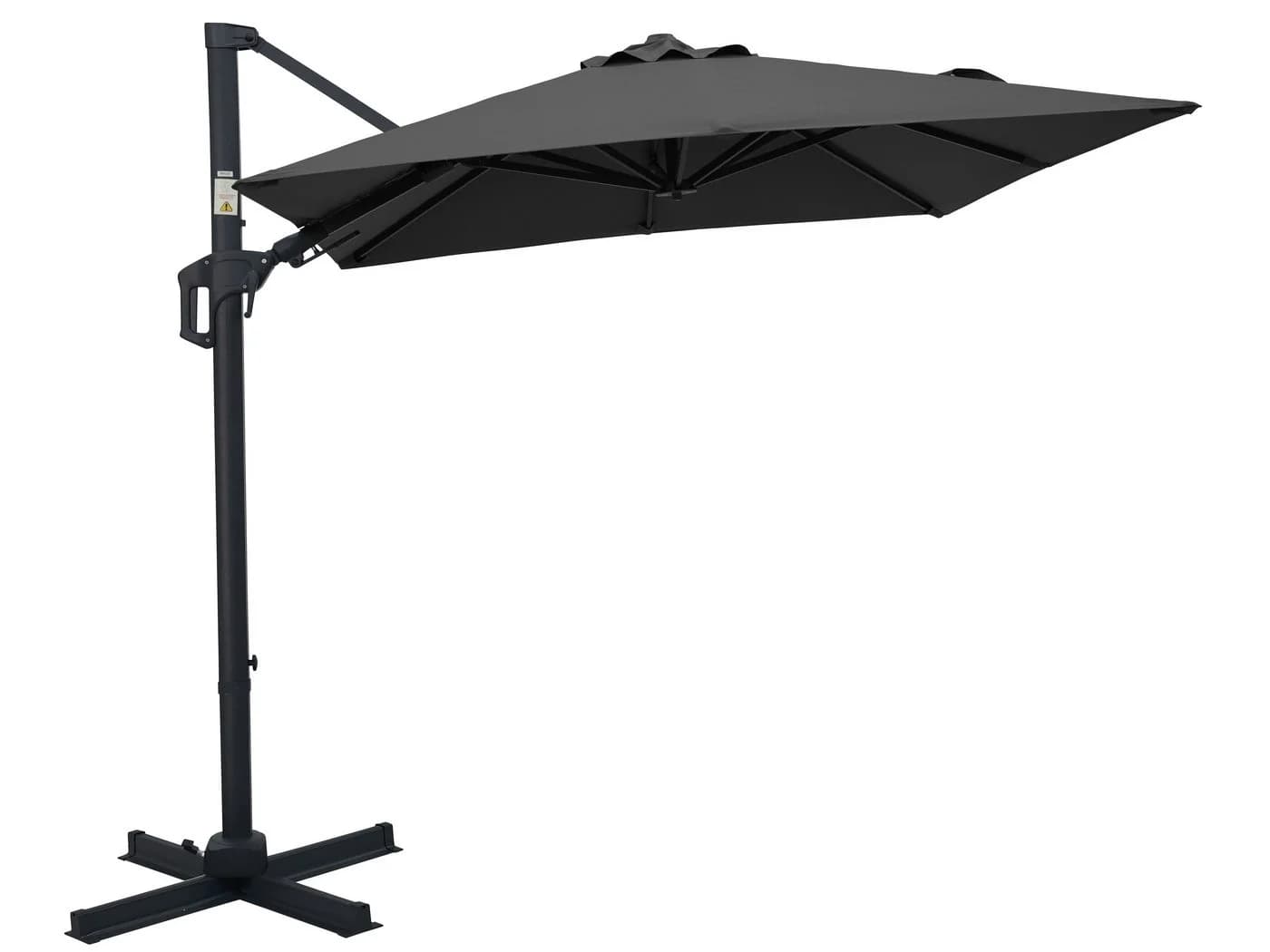 Gardissimo Ampelschirm David 210x210 cm Anthrazit mit Ständer