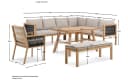 Gardissimo Gartenlounge-Set Luka links Aluminium Teakholz-Optik Bild 1