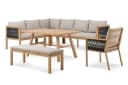 Gardissimo Gartenlounge-Set Luka links Aluminium Teakholz-Optik Bild 2