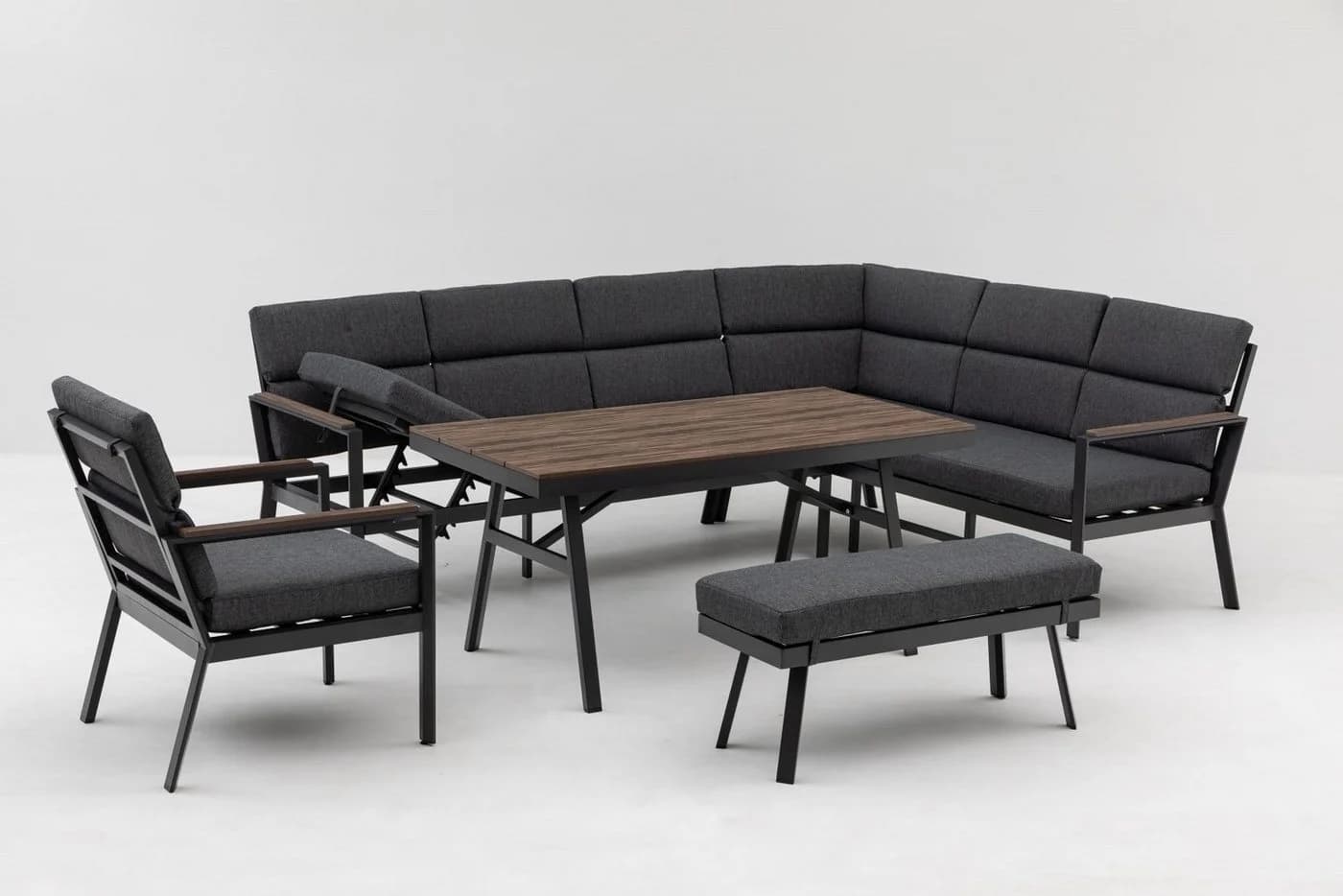 Gardissimo Gartenlounge-Set Nara Oak XL rechts Ecklounge Alu Nonwood - Bild 2