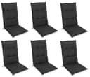 Gardissimo Hochlehnerauflage Premium Set 6er Anthrazit UV-beständig Bild 2