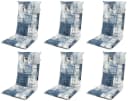 Gardissimo Hochlehnerauflage 6er Set Blau UV-beständig Bild 2