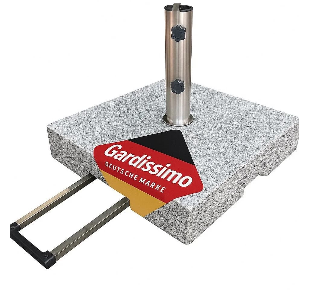 Gardissimo Sonnenschirmständer 70 kg Granit Edelstahl Grau - Bild 2