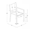 Gardissimo Gartenstuhl 6er Set Space Grau Stapelbar Aluminium Bild 3