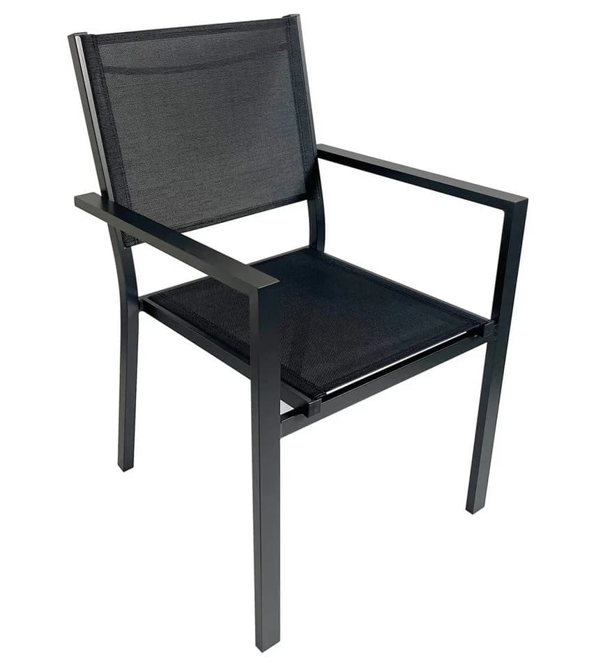 Gardissimo Gartenstuhl 6er Set Space Grau Stapelbar Aluminium - Bild 5